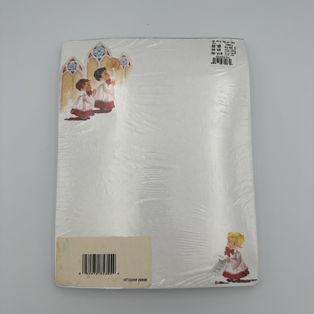Vintage Christmas Holiday Seasonal‎ Stationery Church Choir Religious Scene